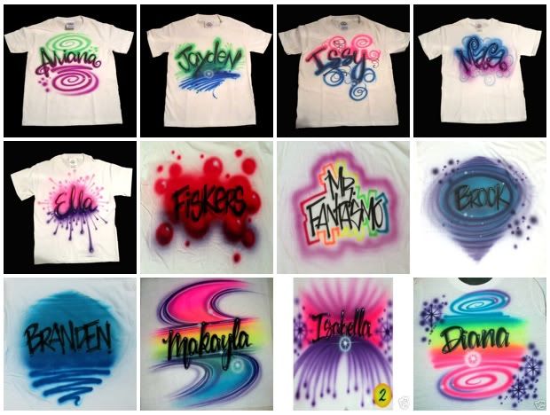 airbrushed-airbrush-t-shirt-custom-your-name-neon-color-ebay